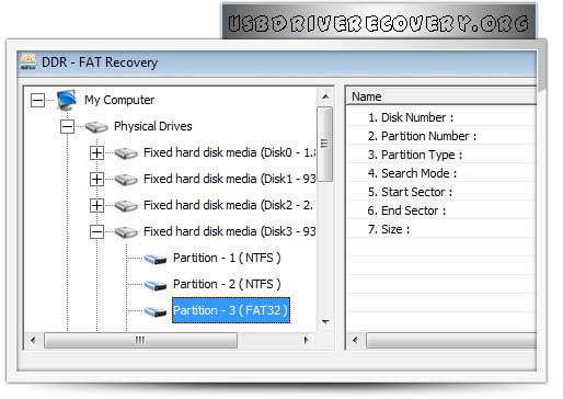 FAT Partition Files Recovery screen shot